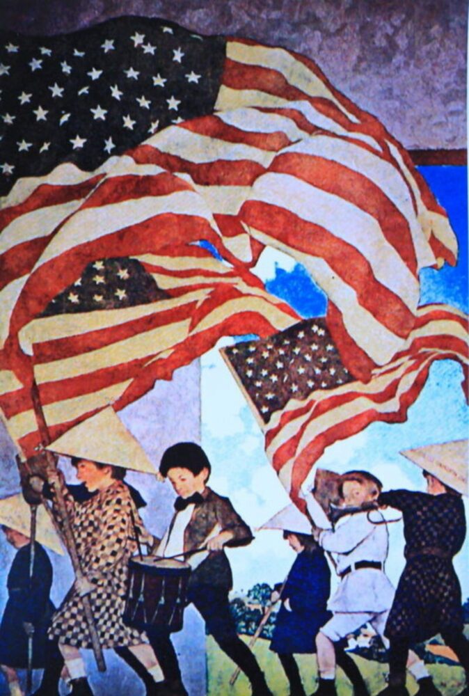 MaxfieldParrish1905WithTrumpetandDrum
